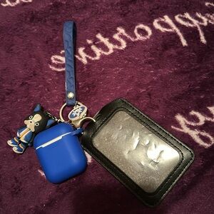 AirPod case/ key chain with a card holder